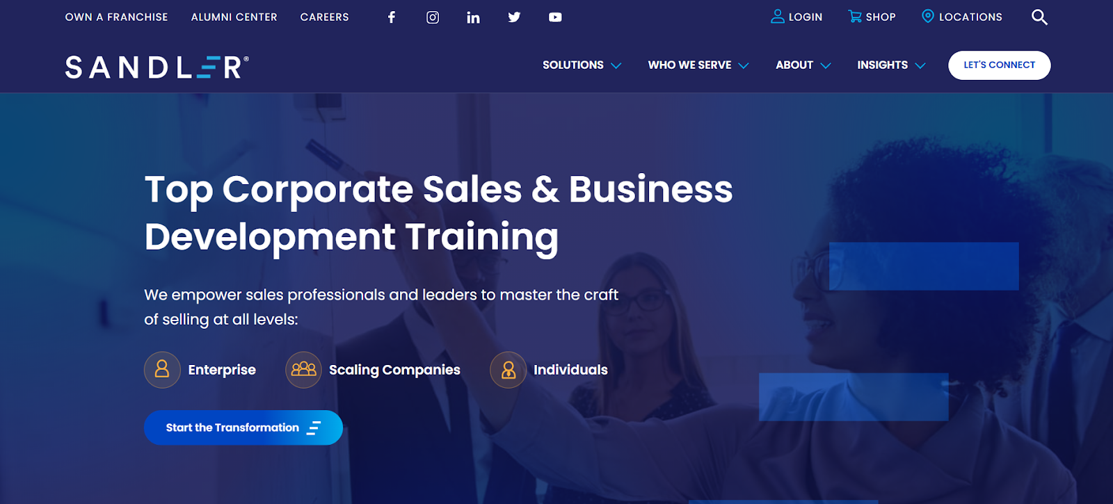 Sandler Top Corporate Sales & Business Development Training