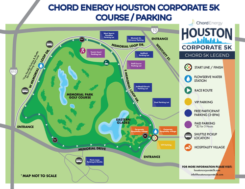 2025 Houston Corporate 5k Race Map