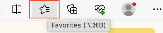 Use the star icon to add bookmarks on Microsoft Edge
