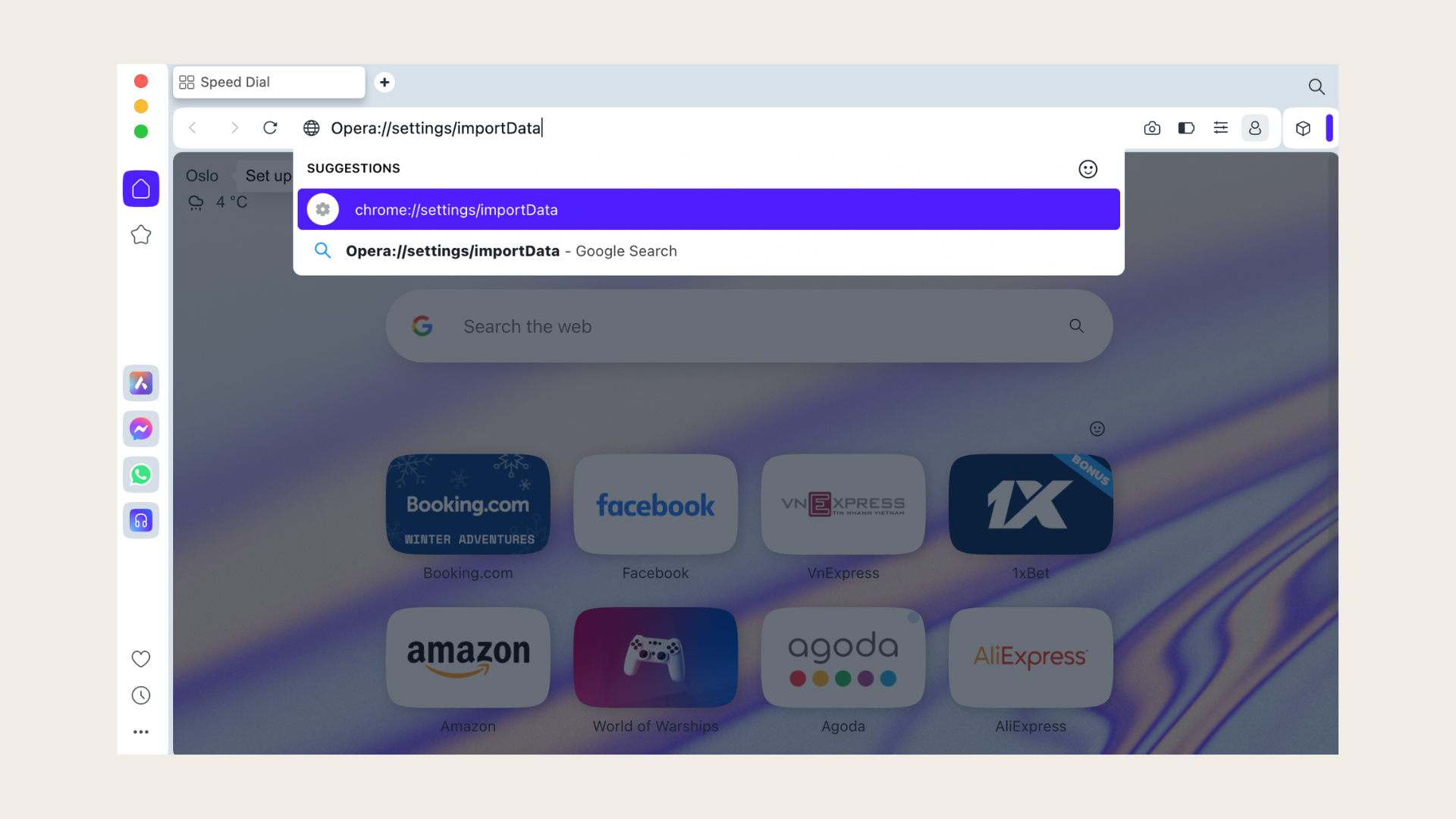 chrome importing bookmarks to Opera