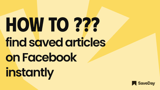 how to find saved article on Facebook