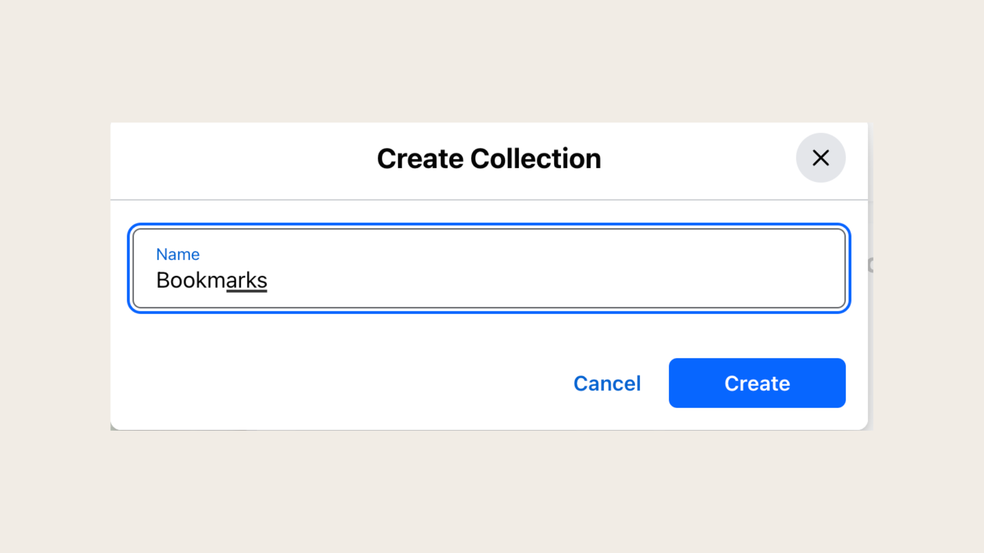 Give descriptive name to your collection to find saved articles on Facebook effortlessly