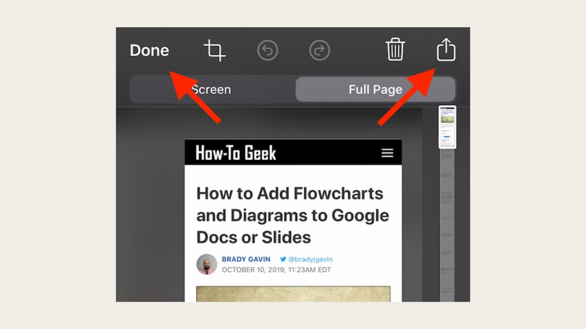 How can I save a webpage as a PDF on iPhone or iPad