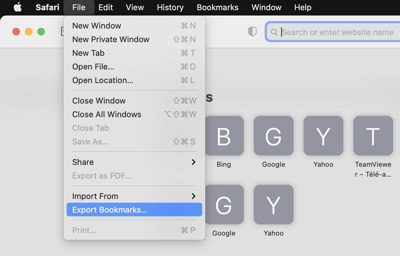 Import bookmarks to Samsung browser regarding Safari