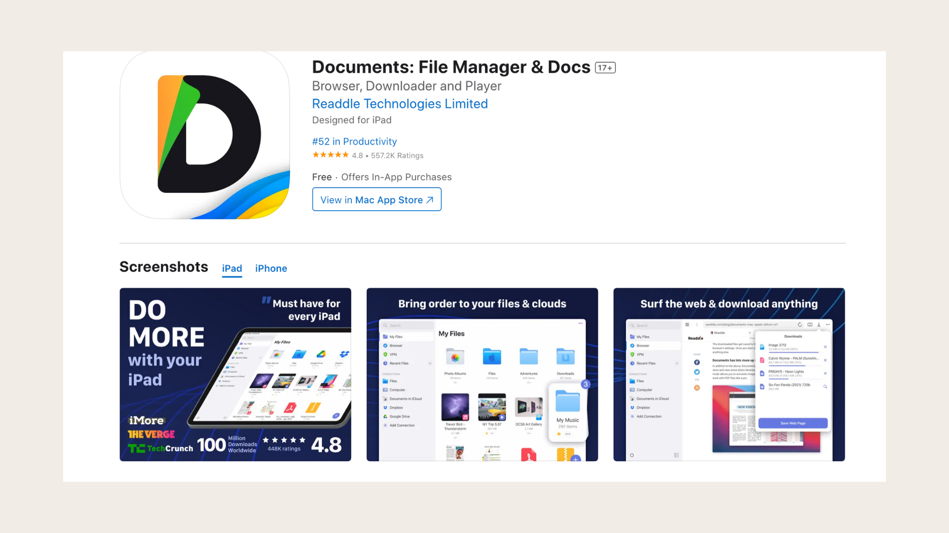 Documents app enhances file management on your iPhone.