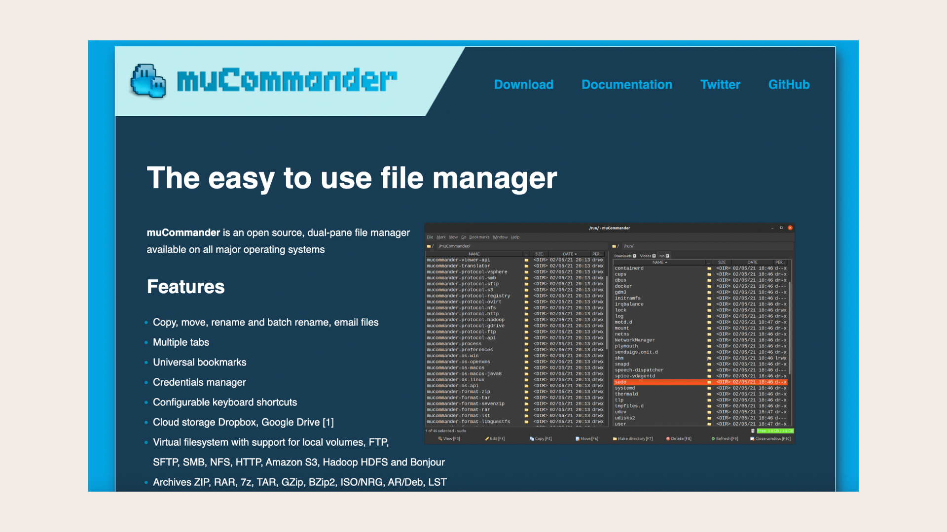 muCommander is an open-source macOS file manager with a dual-pane interface, perfect for comprehensive file management.