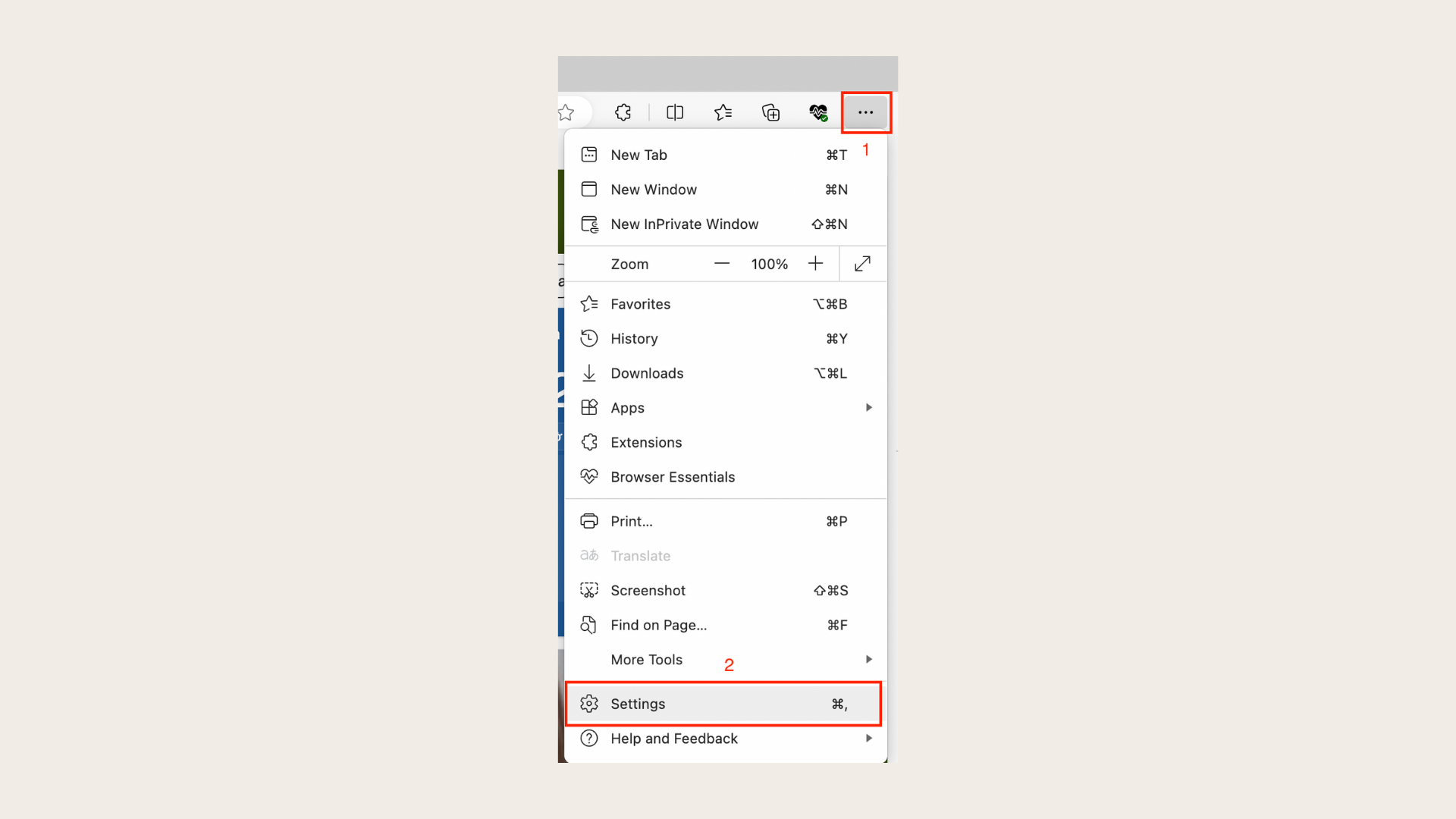 Configure Microsoft Edge Favorites Bar via Settings