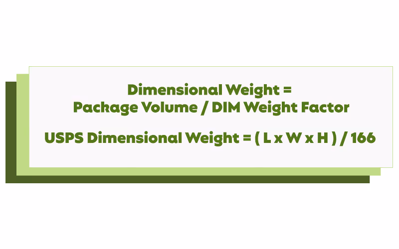 USPS Dimensional Weight Pricing Formula