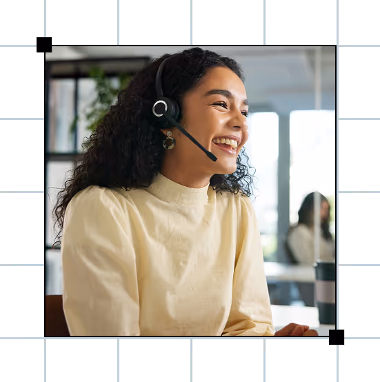 Lady smiles as she provides useful insight into the customer's order location