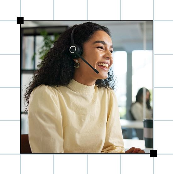 Lady smiles as she provides useful insight into the customer's order location