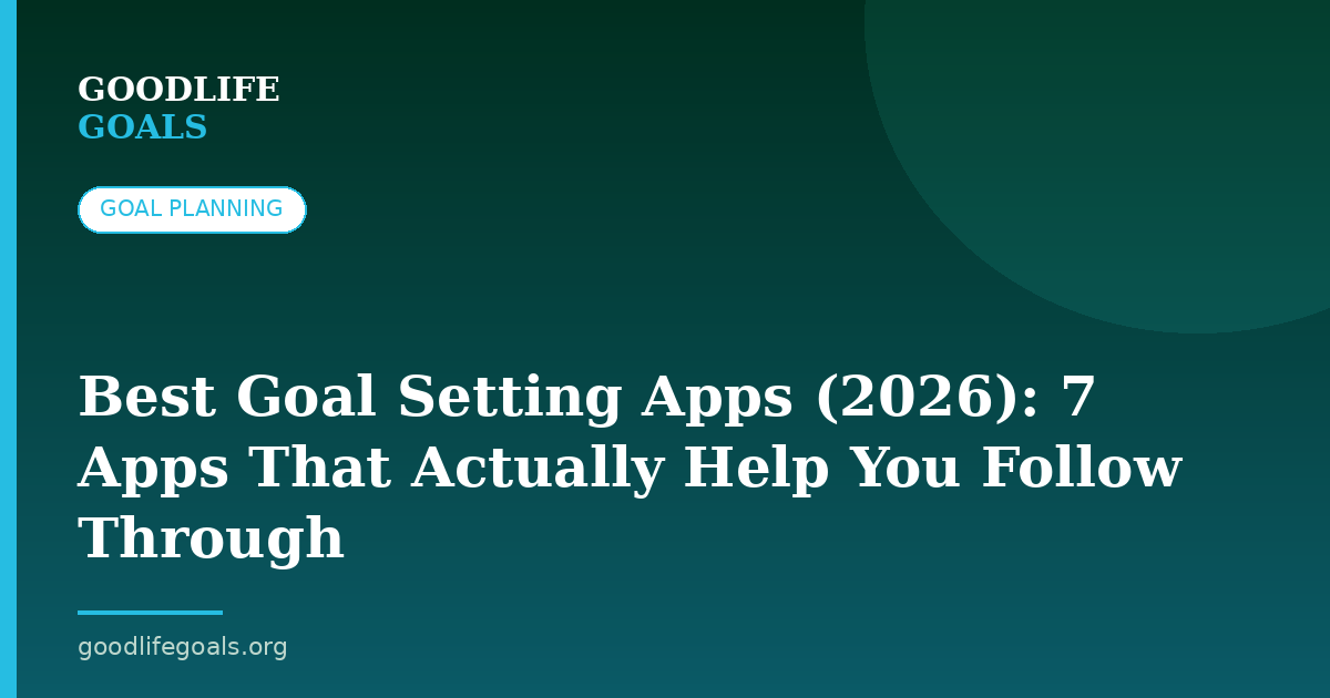 Best Goal Setting Apps (2026): 7 Apps That Actually Help You Follow Through