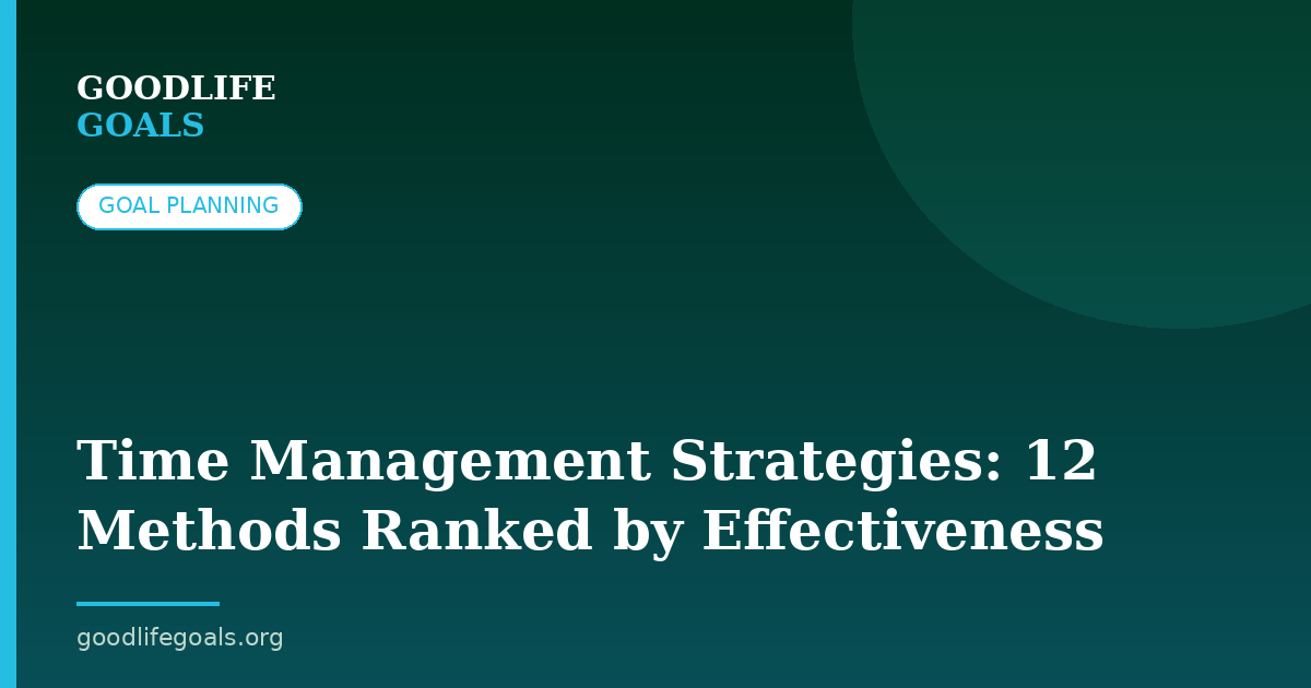 Time Management Strategies: 12 Methods Ranked by Effectiveness