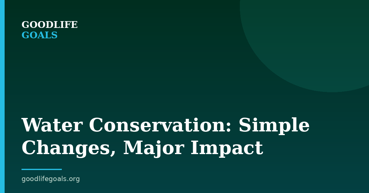 Water Conservation: Simple Changes, Major Impact