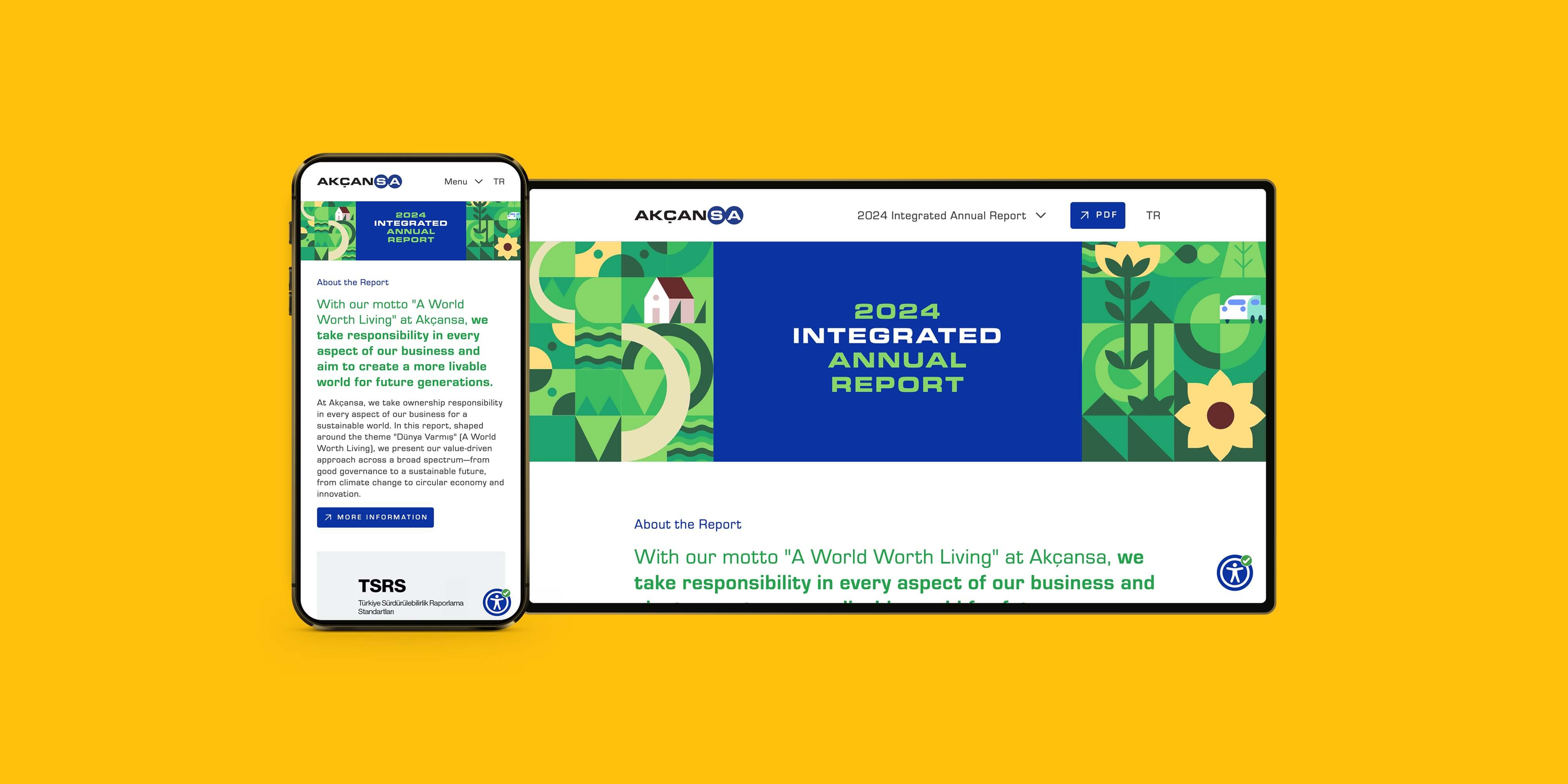 Inclusive digital report interface designed for users with disabilities