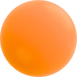 Solid orange sphere with a smooth gradient and soft shading.