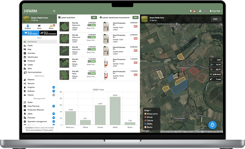 Software de gestión agrícola - xFarm