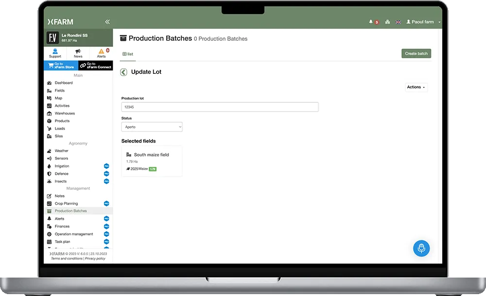 Logiciel de gestion de la documentation agricole - xFarm