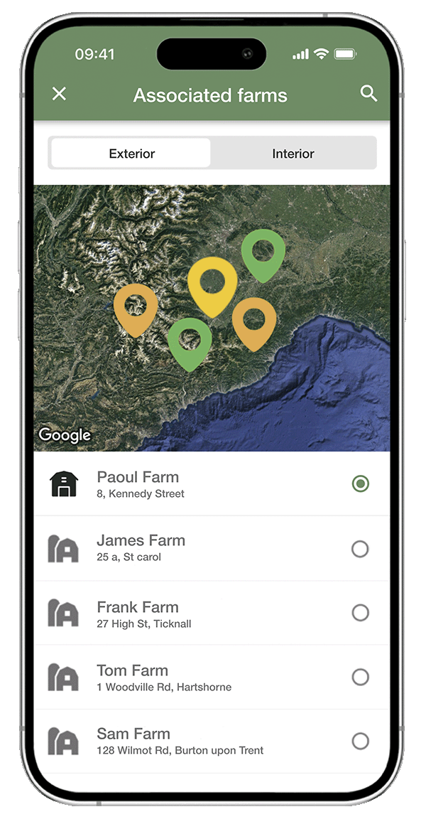 Software de gestión agrícola - smartphone