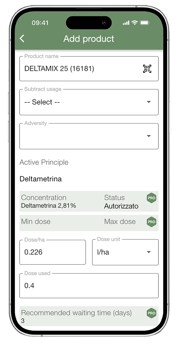 Registrierung und Planung von landwirtschaftlichen Tätigkeiten über die xFarm App