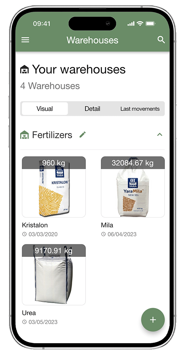 Die xFarm App für das Betriebsinventar - Smartphone