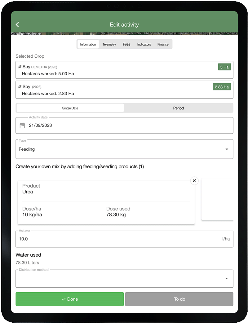 App für die Erstellung des digitalen Feldbuchs - xFarm
