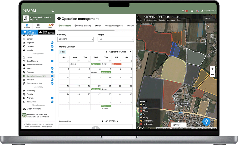 Software für die Verwaltung landwirtschaftlicher Tätigkeiten - xFarm