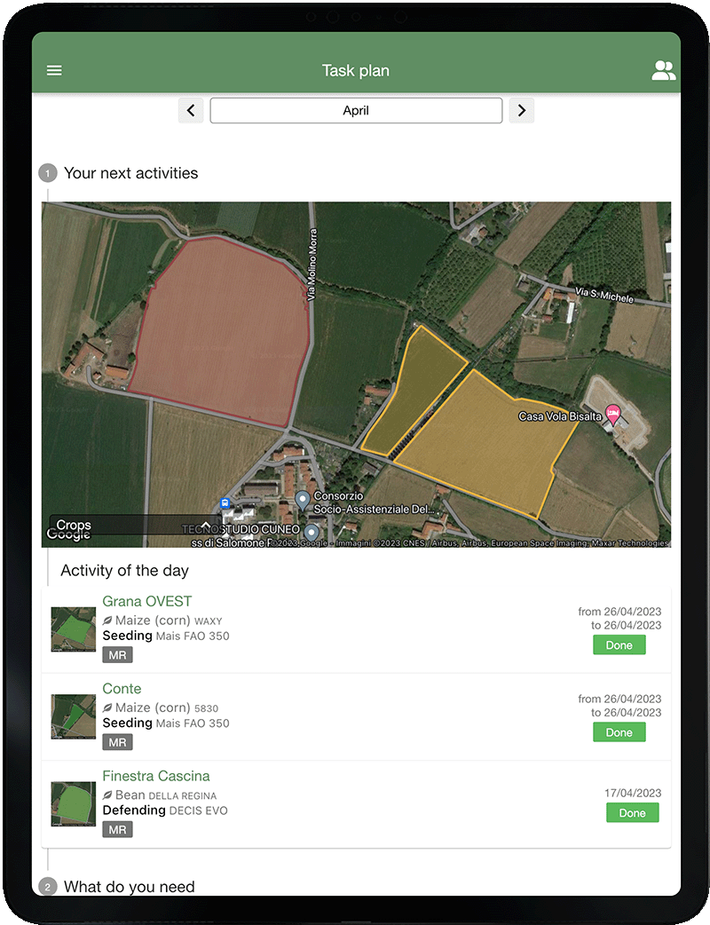 App für die Verwaltung der landwirtschaftlichen Tätigkeiten - xFarm