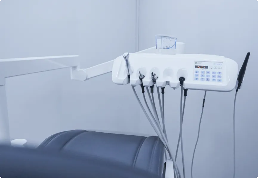 A control panel for a dental chair