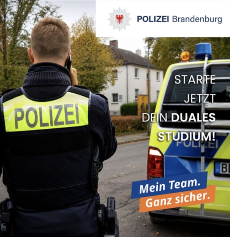 Polizei Brandenburg Spotify-Kampagne duales Studium