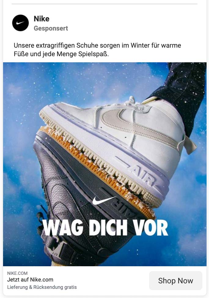 Facebook Werbung Einzel Bild