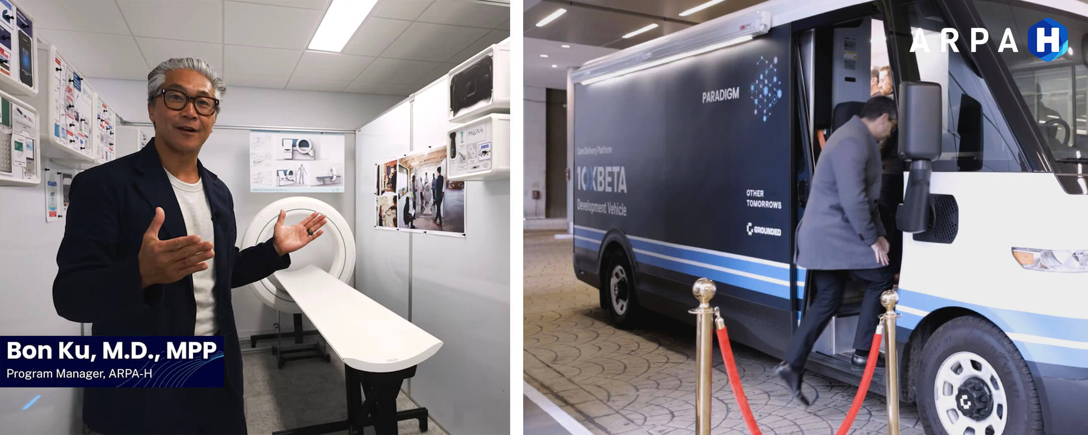 Still images from video tour of vehicle prototype by Bon Ku, program manager at ARPA-H