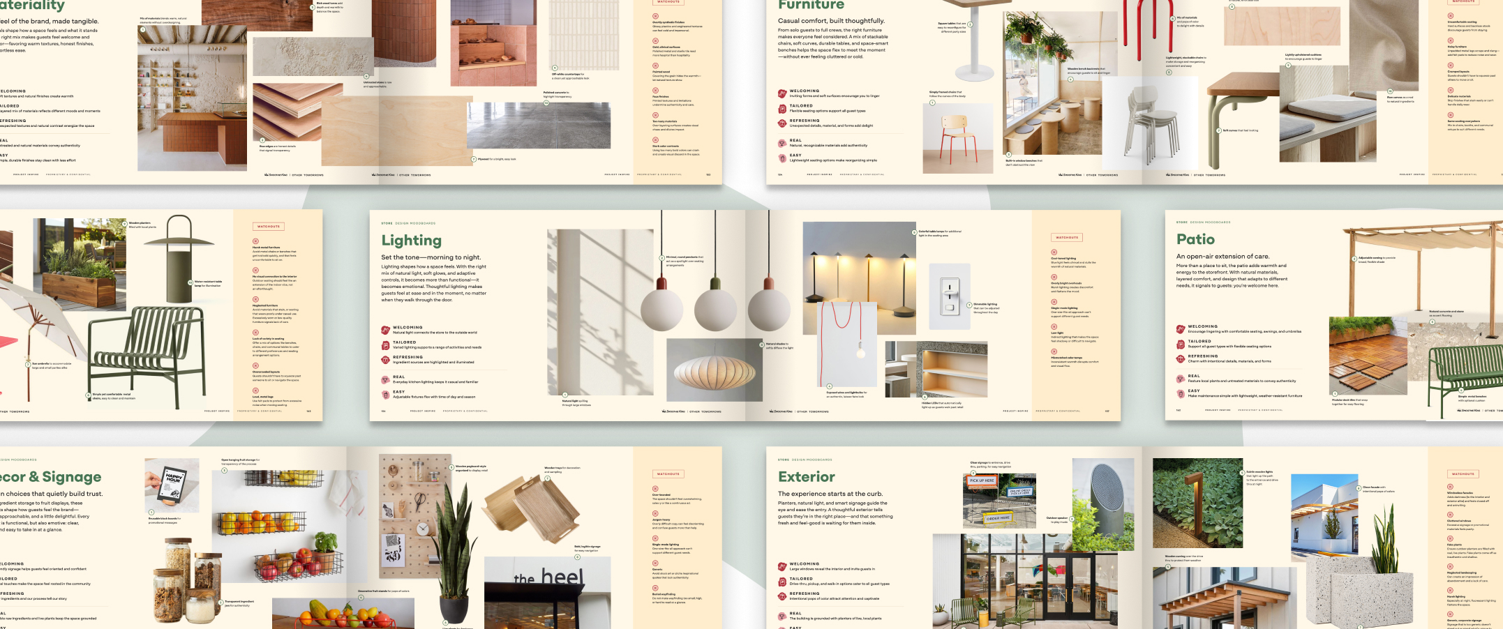 Mockup of spreads from ideal state playbook