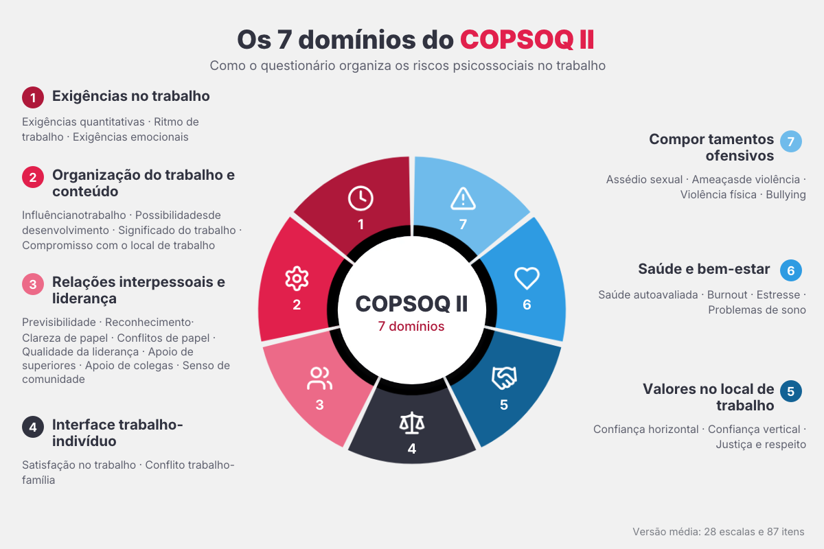 7 domínios do COPSOQ II