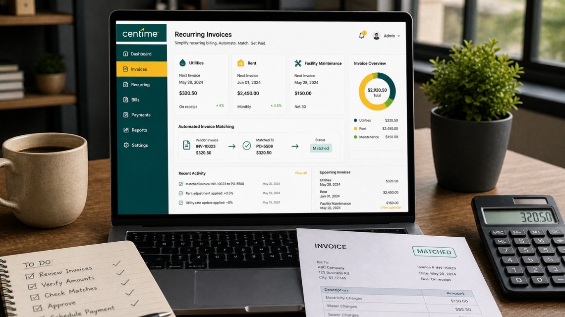 Managing Recurring Invoices with Variable Costs: Utilities, Rent Adjustments, and Automated Invoice Matching