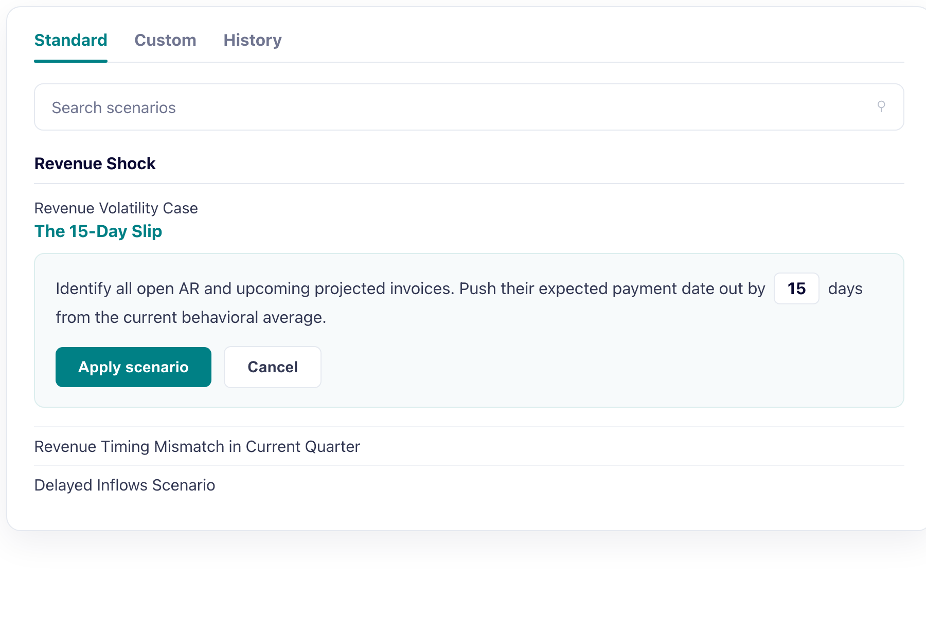 The Decision Desk scenario panel