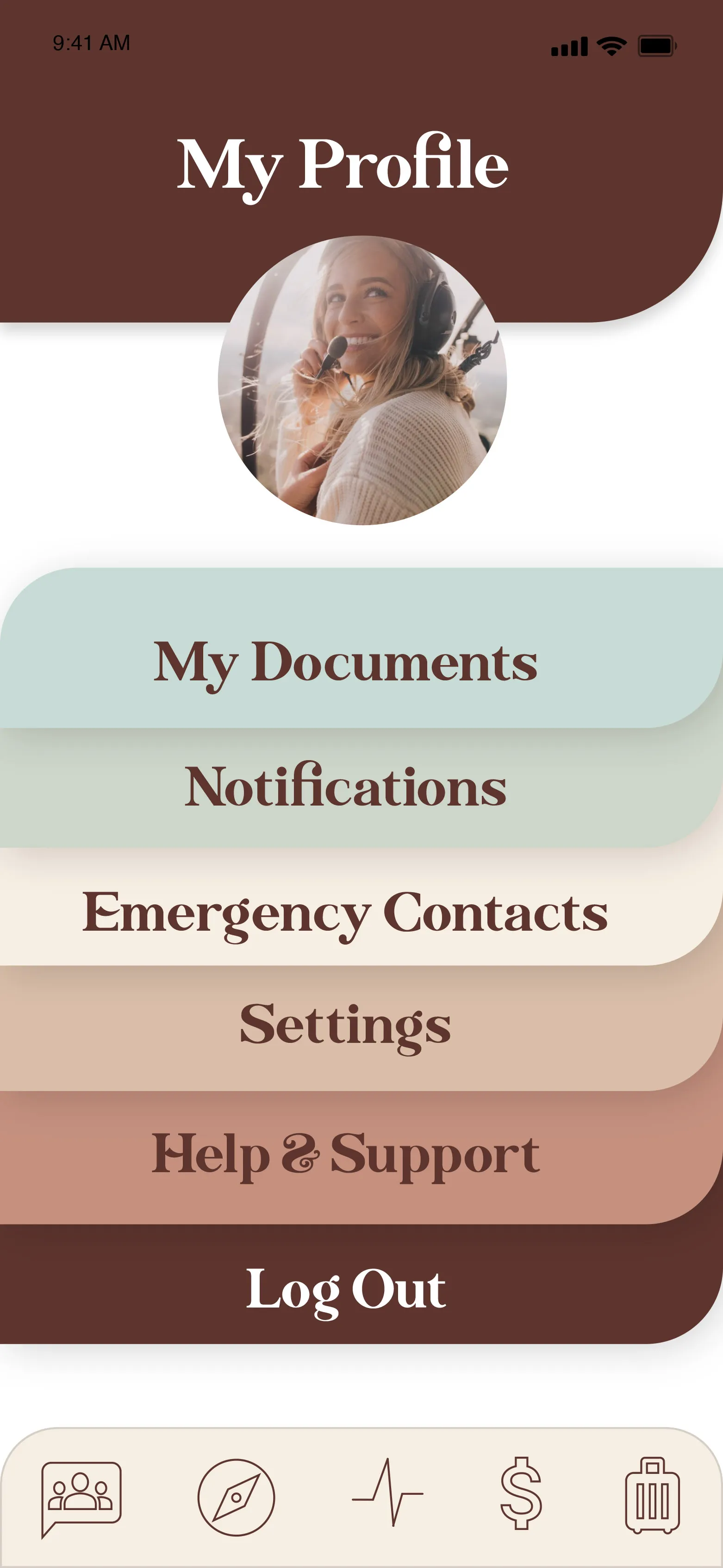 My profile mobile screen hi-fidelity design