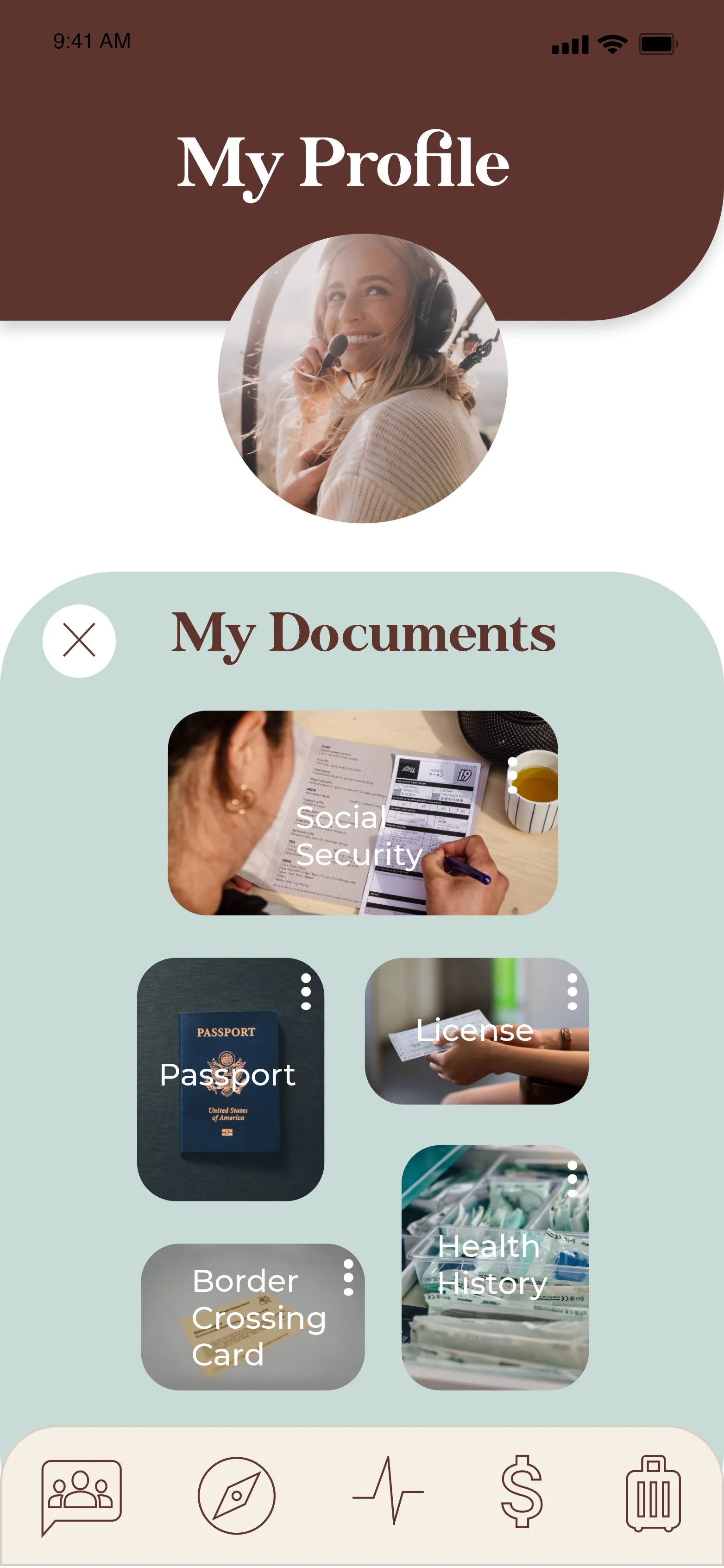My documents mobile screen hi-fidelity design