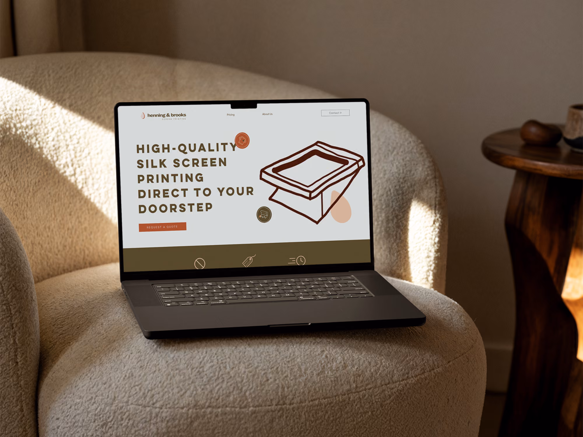 logo and branding of a screen printing company