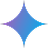 Four-pointed star shape with gradient colors shifting from blue to purple.