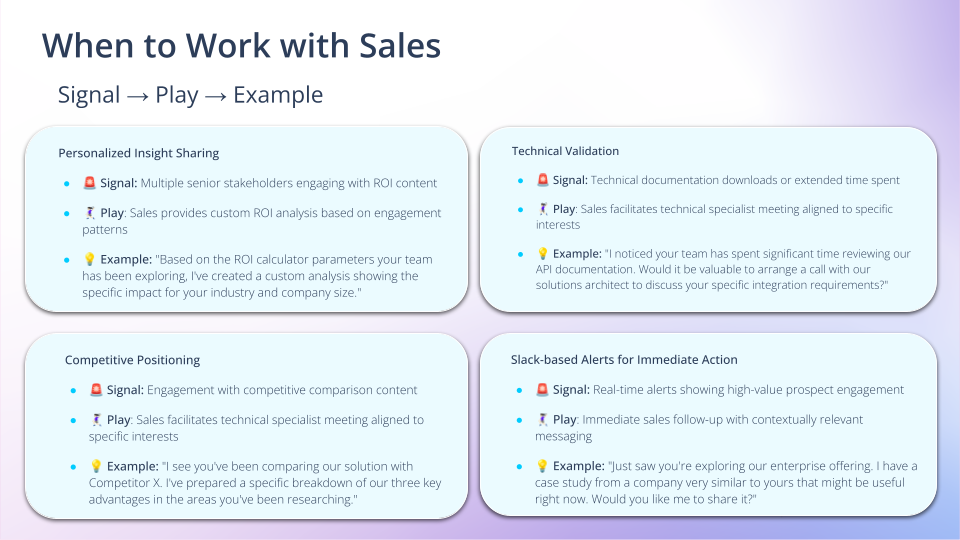 When to work with sales
