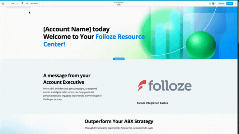 Folloze's AI Powered Personalization Agent