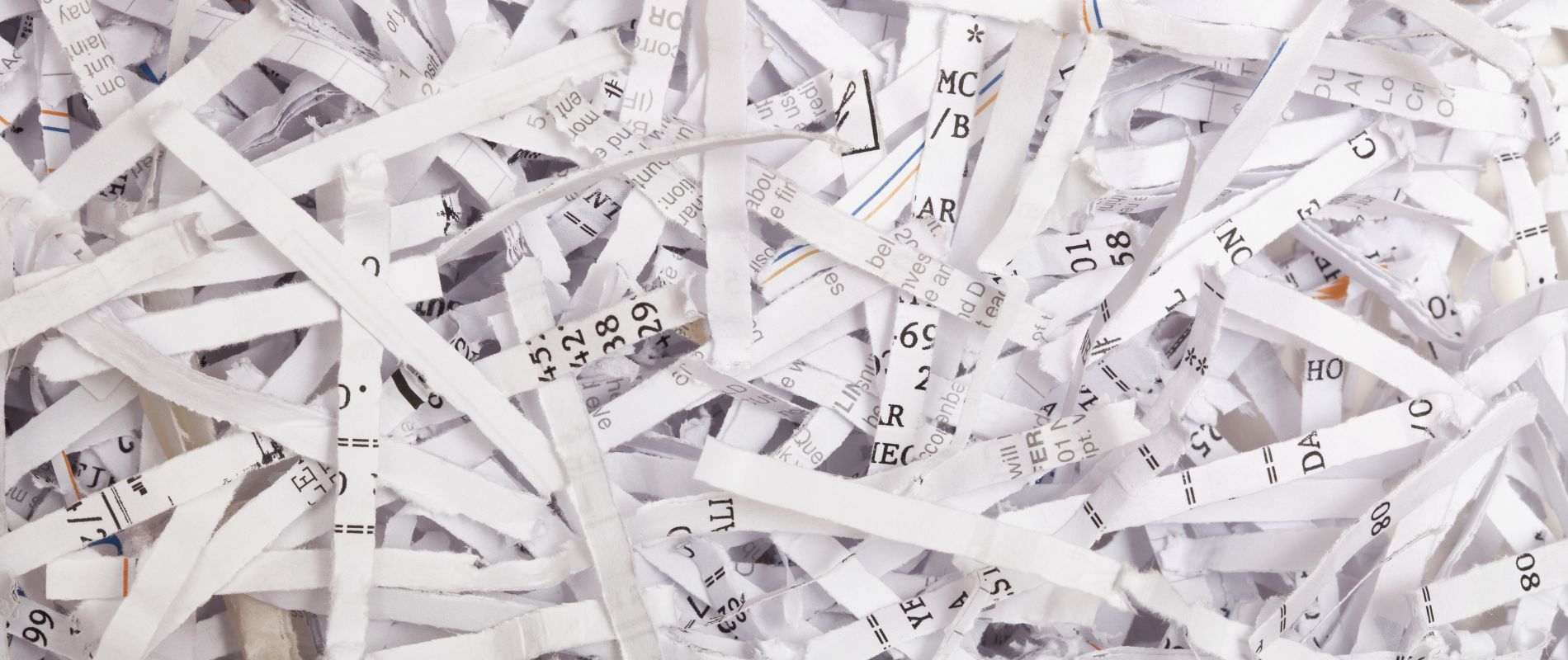close up image of shredded paper.