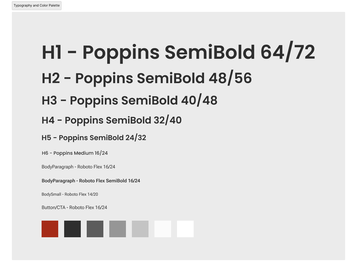 Sample of style guide created for AdThrill