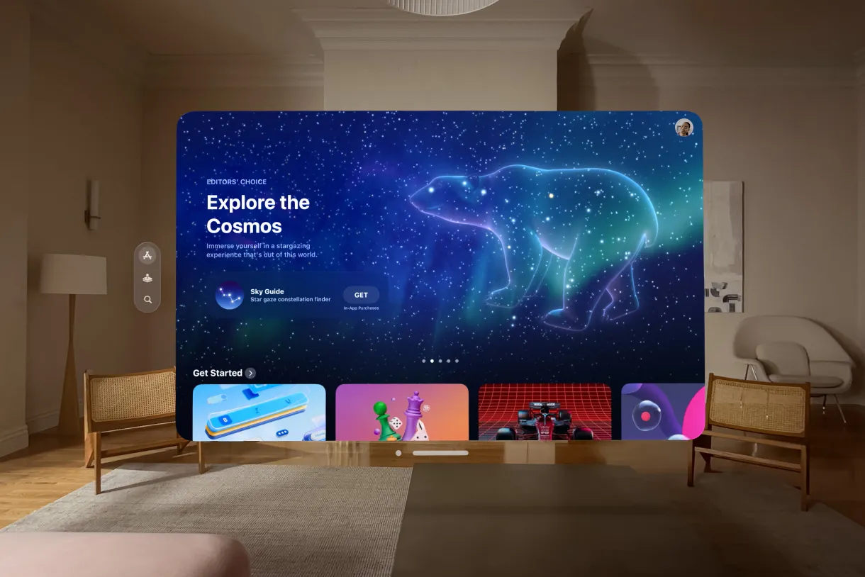 apple vision pro desktop view