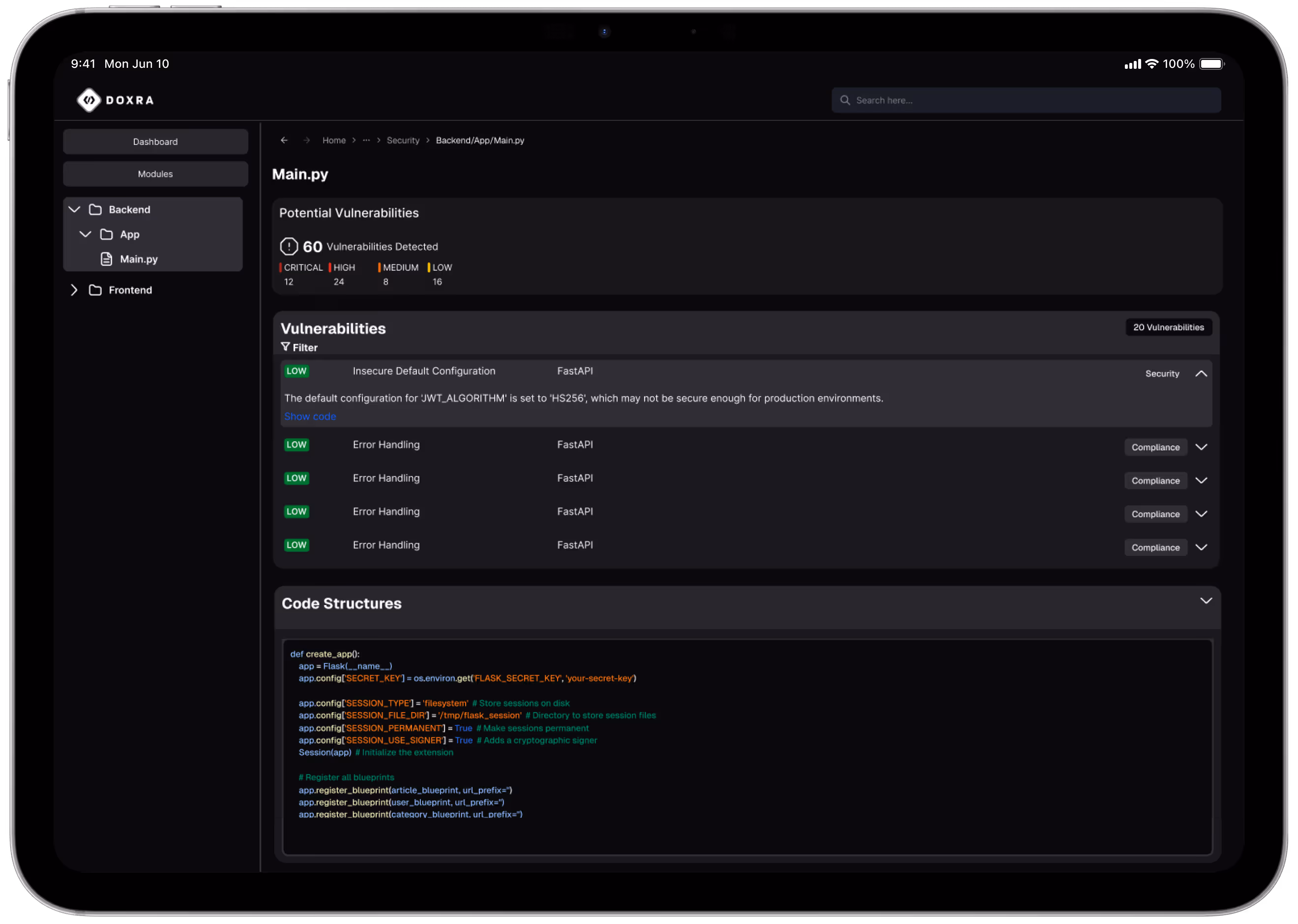 DOXRA security Audit feature