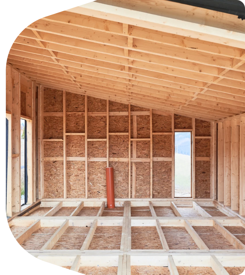Unfinished attic showing need for insulation