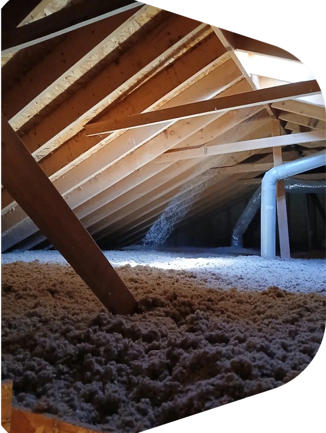 Attic ventilation with proper airflow through rafters and insulation