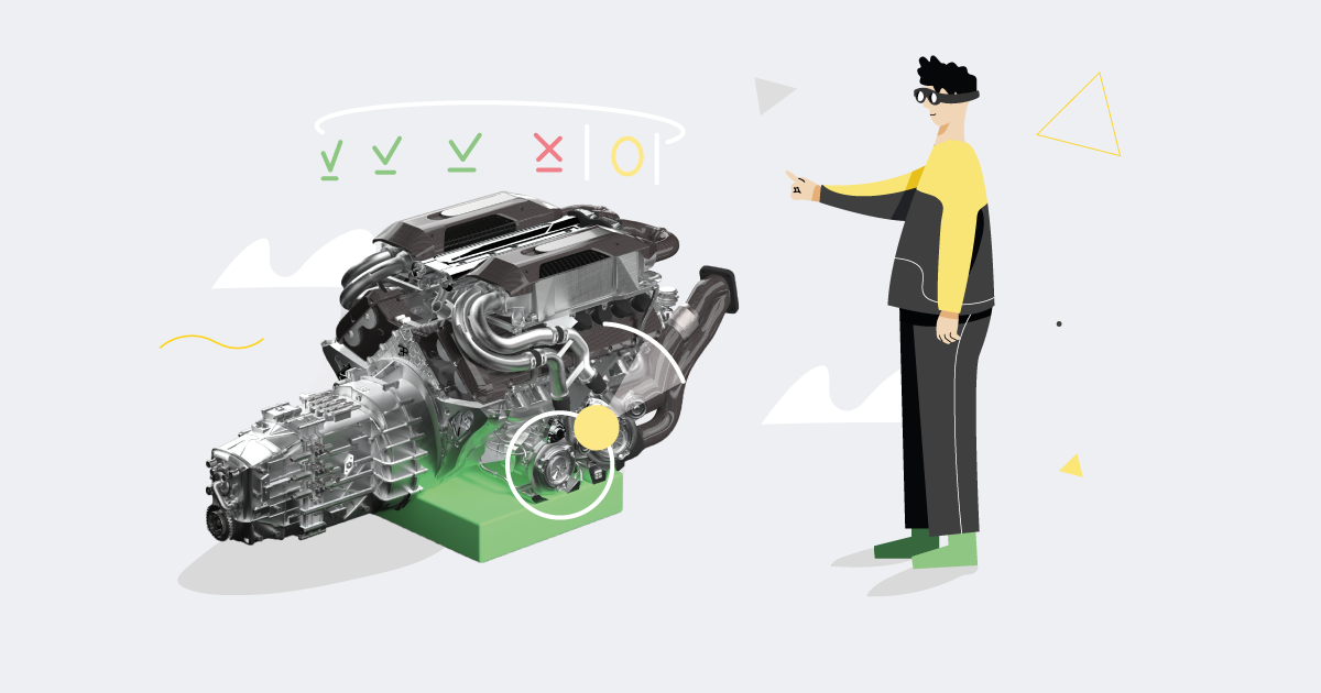 person interacting with an AR engine