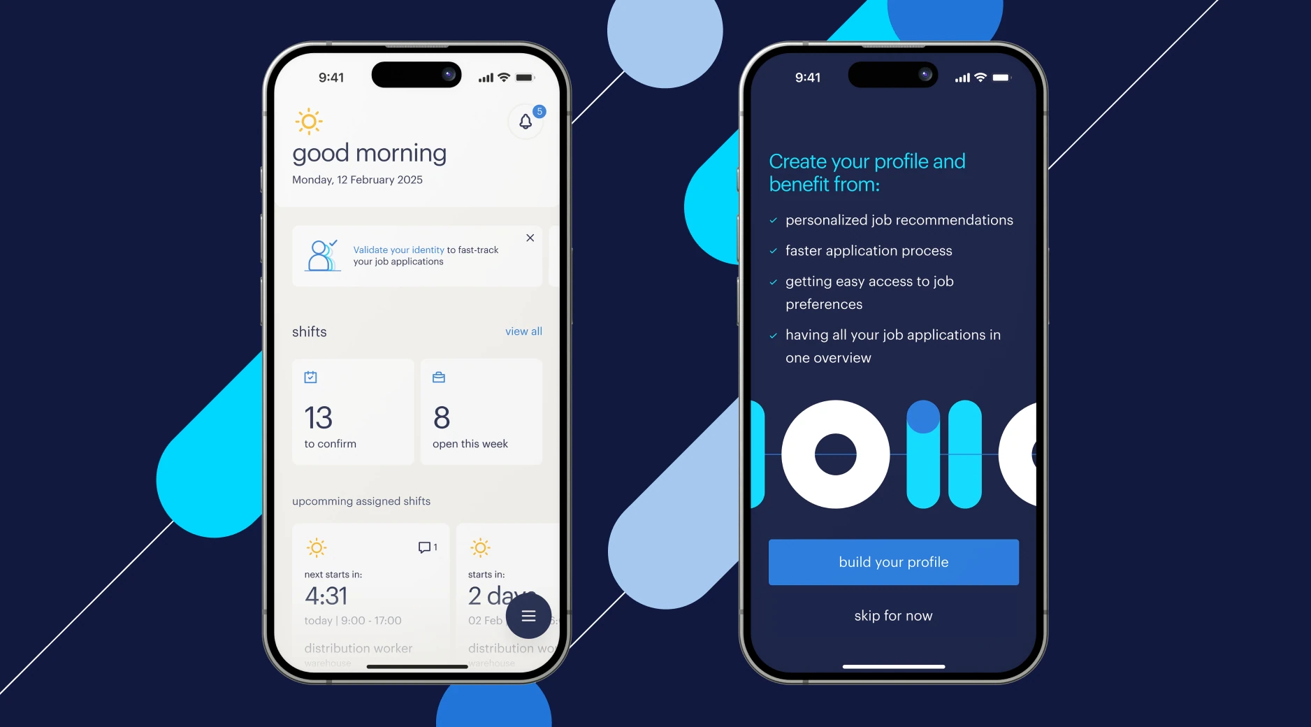 dashboard from randstad app