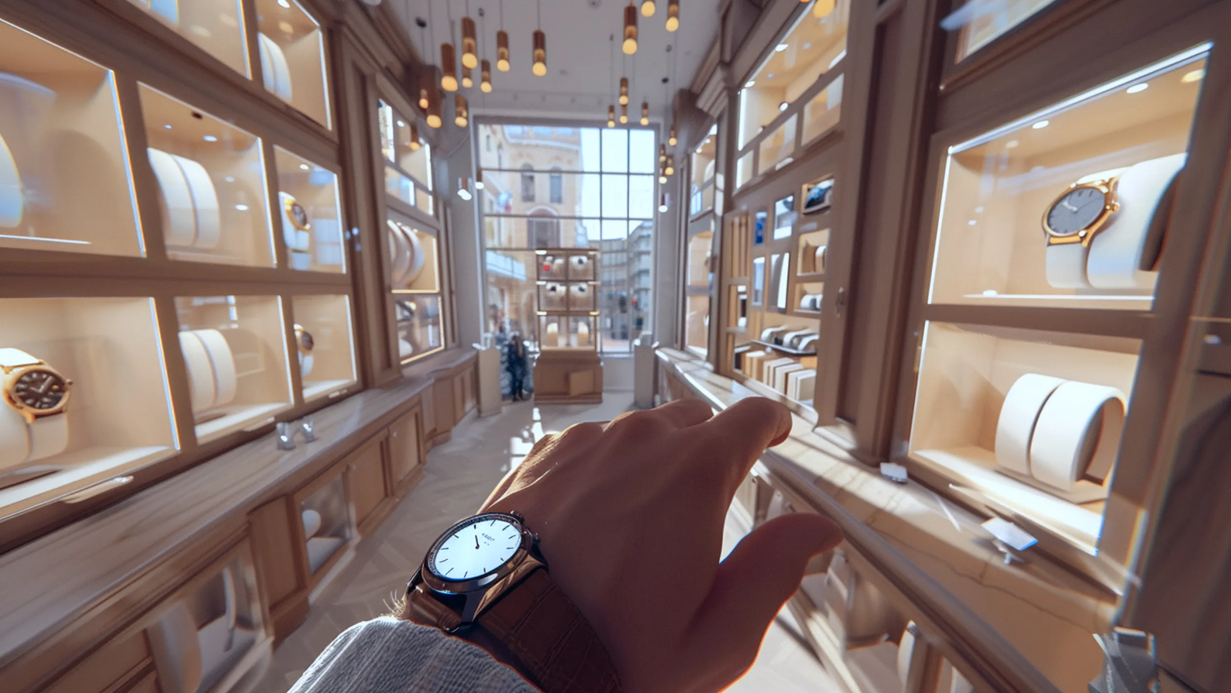 a hand with a luxury watch